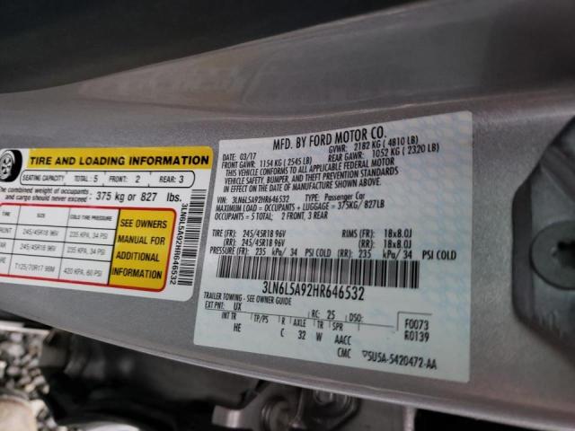 2017 LINCOLN MKZ PREMIE 3LN6L5A92HR646532