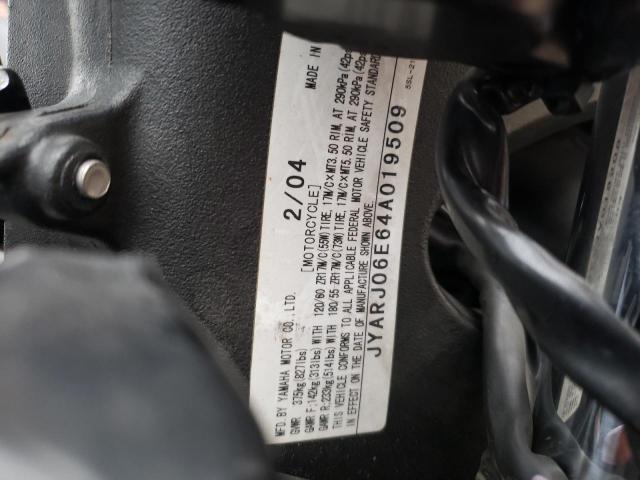 2004 YAMAHA YZFR6 L JYARJ06E64A019509
