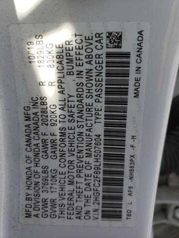 2020 HONDA CIVIC LX - 2HGFC2F69LH507604
