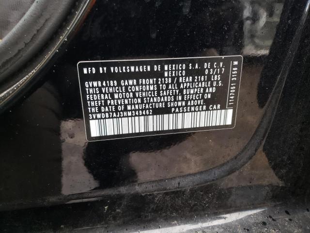 2017 VOLKSWAGEN JETTA SE 3VWDB7AJ3HM349462
