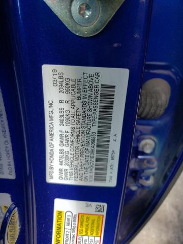 1HGCV1E39KA068853 Honda Accord Spo 2019. Фото: 9