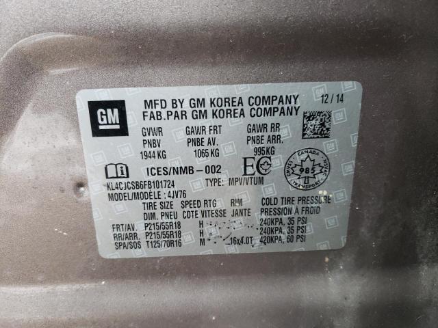 2015 BUICK ENCORE - KL4CJCSB6FB101724