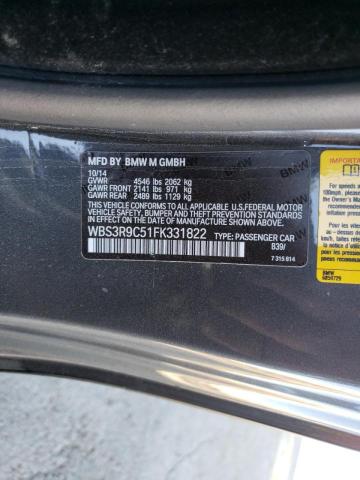 2015 BMW M4 WBS3R9C51FK331822