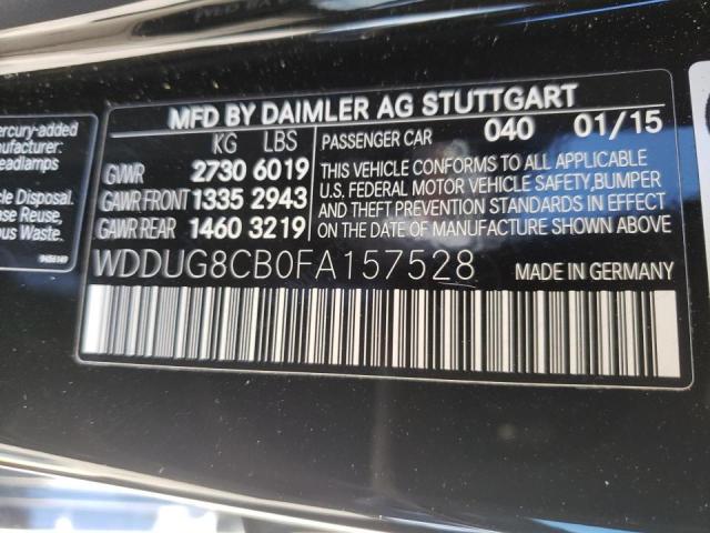 2015 MERCEDES-BENZ S550 WDDUG8CB0FA157528