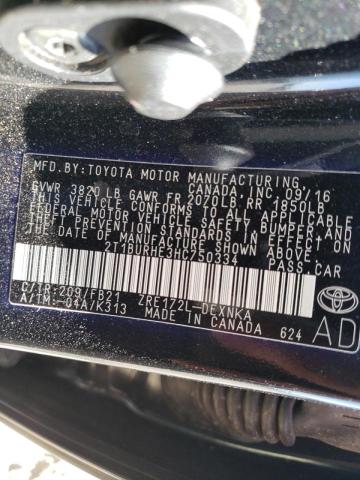 2T1BURHE3HC750334 Toyota Corolla L 2017. Фото: 9