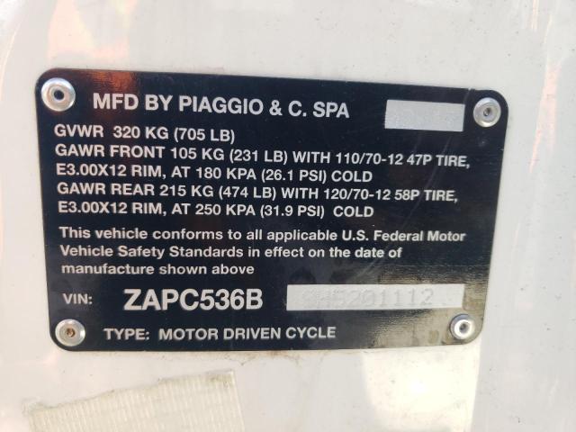 2017 VESPA PRIMAVERA ZAPC536B9H5201112