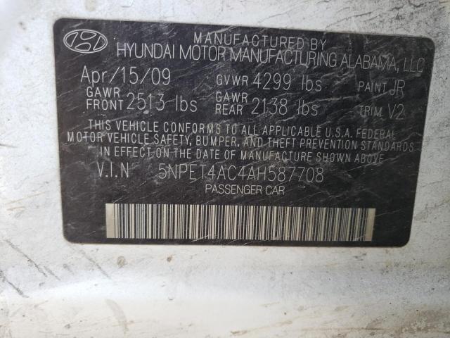 2010 HYUNDAI SONATA GLS - 5NPET4AC4AH587708