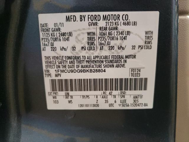 2011 FORD ESCAPE XLT - 1FMCU9DG9BKB28804
