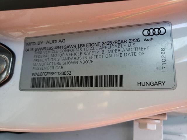 2015 AUDI UK WAUBFGFF6F1133552