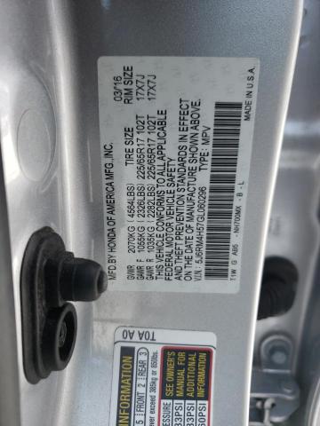 2016 HONDA CR-V EX 5J6RM4H57GL060296