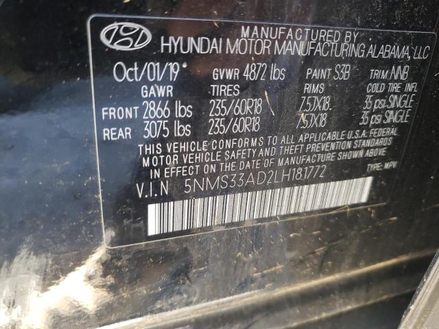 2020 HYUNDAI SANTA FE S - 5NMS33AD2LH181772