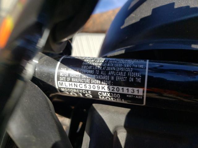2019 HONDA CMX300 MLHNC5309K5201131