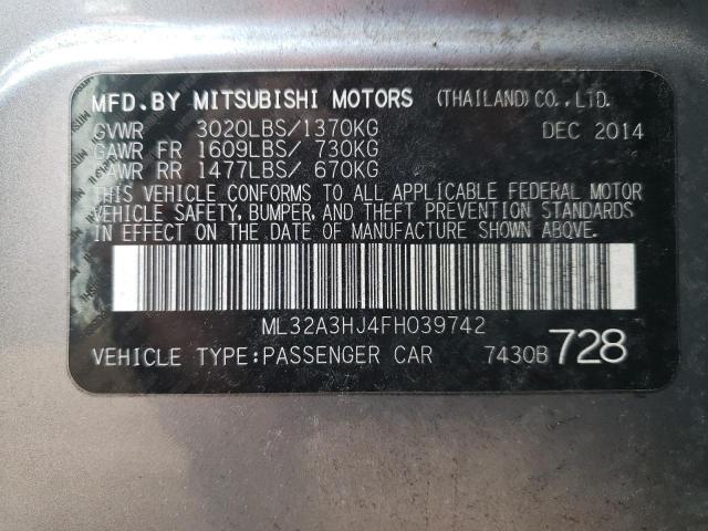 2015 MITSUBISHI MIRAGE DE ML32A3HJ4FH039742
