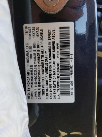 2019 HONDA CR-V TOURI - 7FARW1H92KE006888