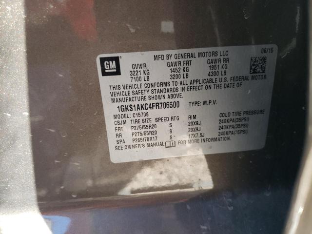 2015 GMC YUKON SLE 1GKS1AKC4FR706500