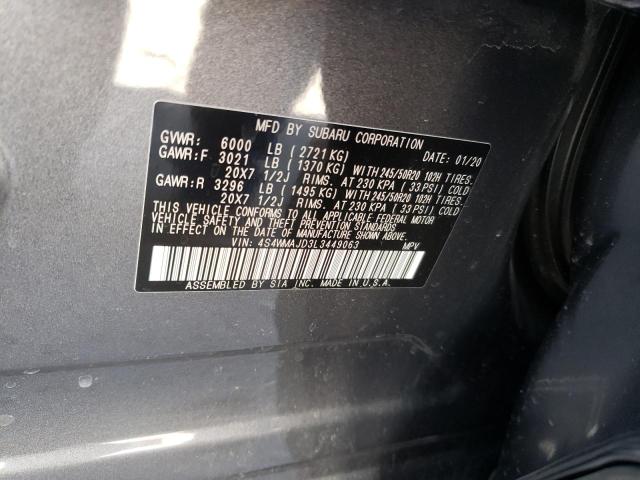 2020 SUBARU ASCENT LIM 4S4WMAJD3L3449063