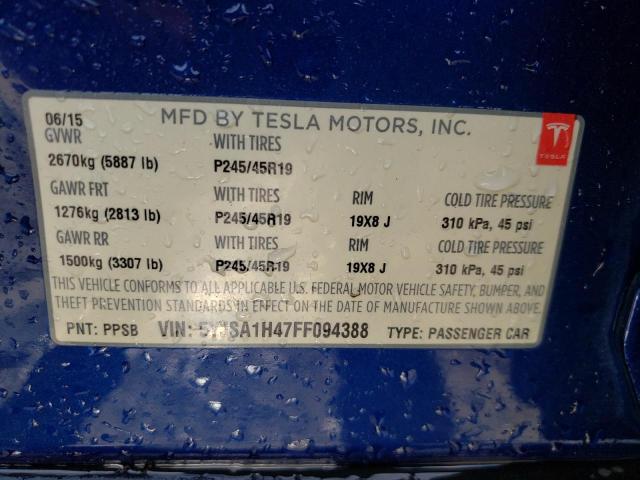 2015 TESLA MODEL S P8 5YJSA1H47FF094388