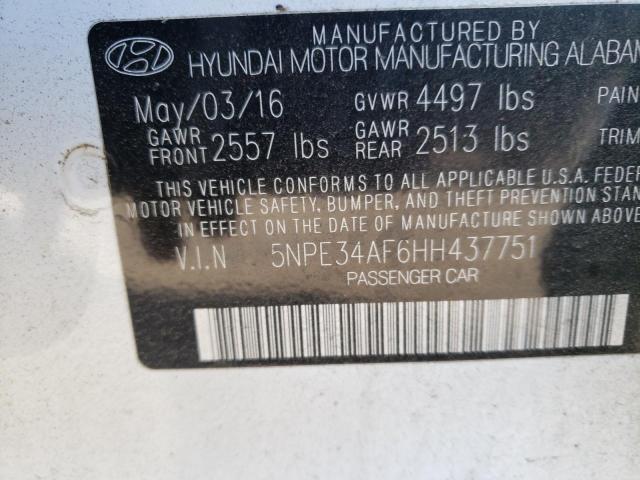 2017 HYUNDAI SONATA SPO 5NPE34AF6HH437751