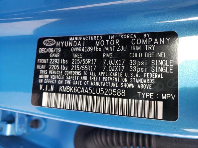 2020 HYUNDAI KONA SEL P KM8K6CAA5LU520588
