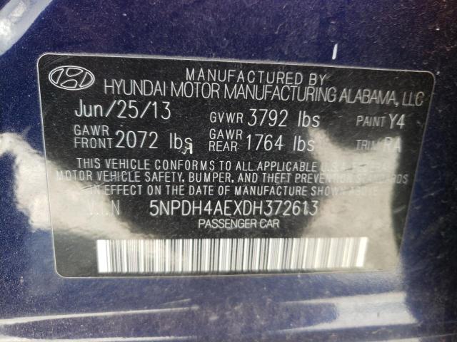 5NPDH4AEXDH372613 Hyundai Elantra Gl 2013. Фото: 9
