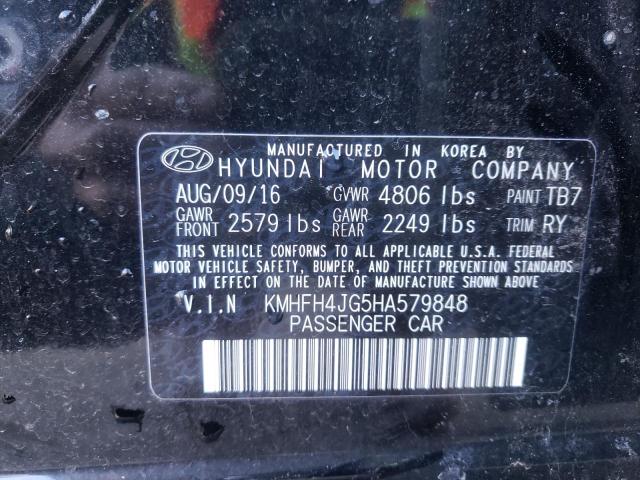 2017 HYUNDAI AZERA LIMI KMHFH4JG5HA579848