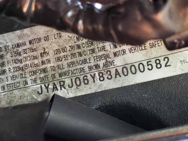 2003 YAMAHA YZFR6 L JYARJ06Y83A000582