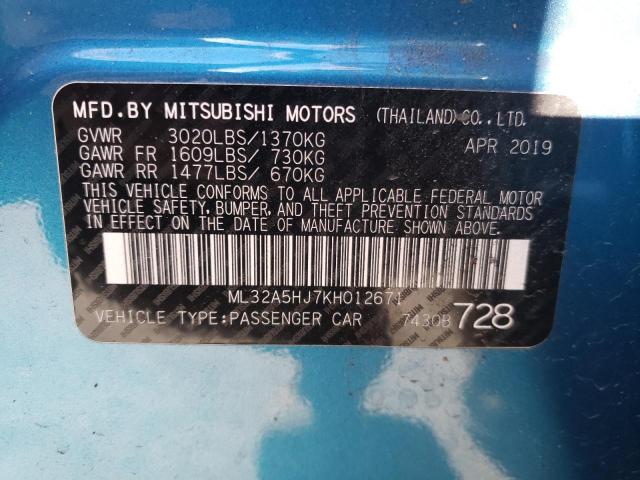 2019 MITSUBISHI MIRAGE LE ML32A5HJ7KH012671