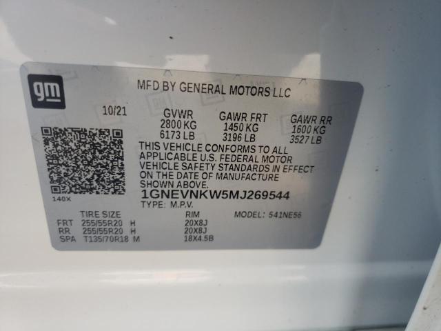 2021 CHEVROLET TRAVERSE H 1GNEVNKW5MJ269544