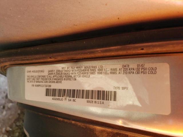 4S4BP61C577337289 Subaru Legacy Out 2007. Фото: 9