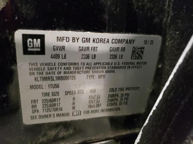 2021 CHEVROLET TRAILBLAZE KL79MRSL1MB086126