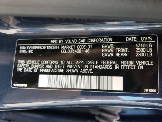2015 VOLVO V60 PREMIE YV140MEK3F1260344