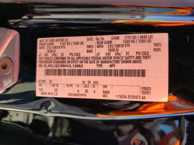 2017 LINCOLN MKC SELECT 5LMCJ2C95HUL12862