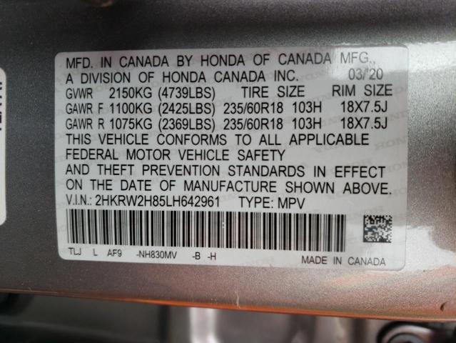 2HKRW2H85LH642961 Honda Cr-V Exl 2020. Фото: 9