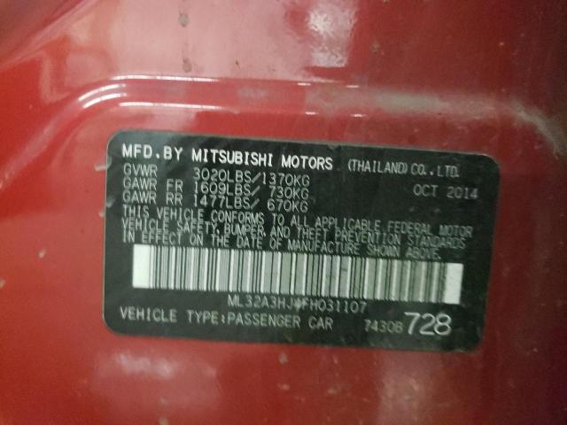 2015 MITSUBISHI MIRAGE DE ML32A3HJ4FH031107