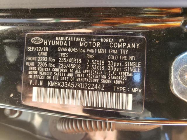 2019 HYUNDAI KONA LIMIT KM8K33A57KU222442