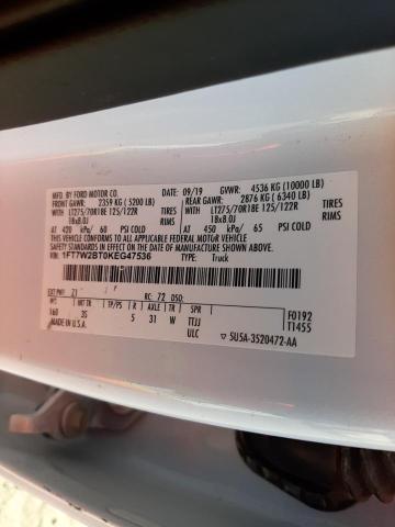 2019 FORD F250 1FT7W2BT0KEG47536