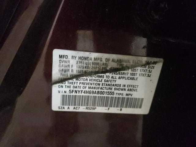 2010 HONDA PILOT EXL - 5FNYF4H69AB001555