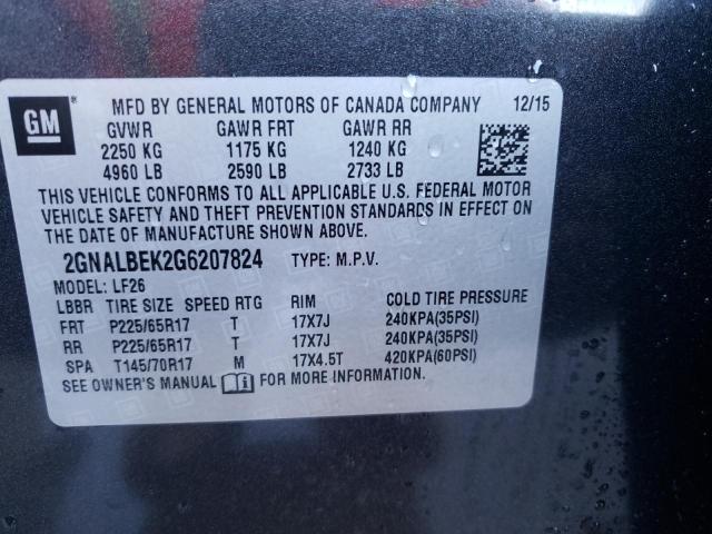 2016 CHEVROLET EQUINOX LS 2GNALBEK2G6207824