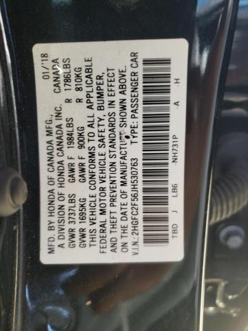 2018 HONDA CIVIC LX 2HGFC2F56JH530763