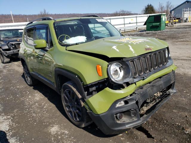 Salvage cars for sale from Copart Grantville, PA: 2016 Jeep Renegade L