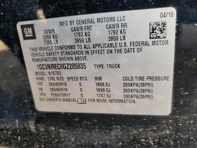 2016 CHEVROLET SILVERADO 1GCVKREC8GZ285835