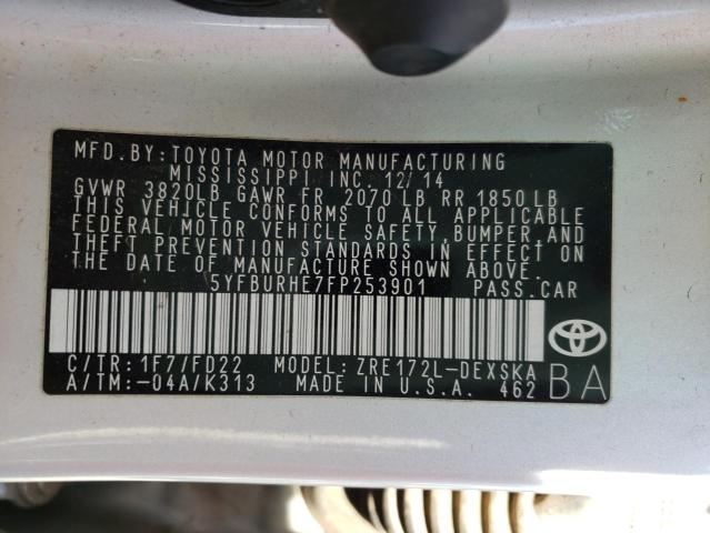 2015 TOYOTA COROLLA L - 5YFBURHE7FP253901