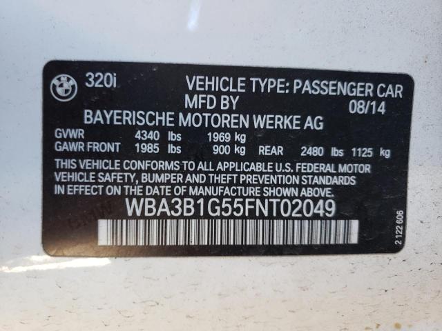 2015 BMW 320 I WBA3B1G55FNT02049