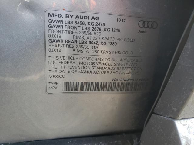 2018 AUDI Q5 PREMIUM WA1ANAFY9J2083856