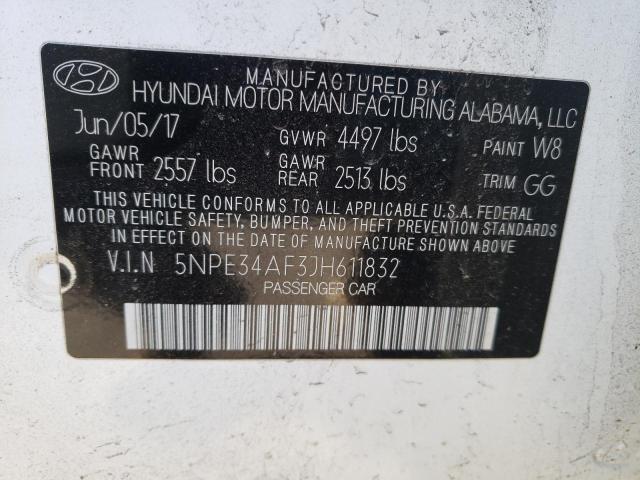 5NPE34AF3JH611832 | 2018 HYUNDAI SONATA SPO