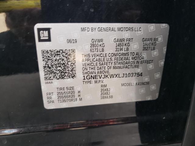 2020 CHEVROLET TRAVERSE R 1GNEVJKWXLJ103754
