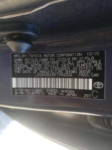 2015 TOYOTA PRIUS - JTDKN3DU5F1994334