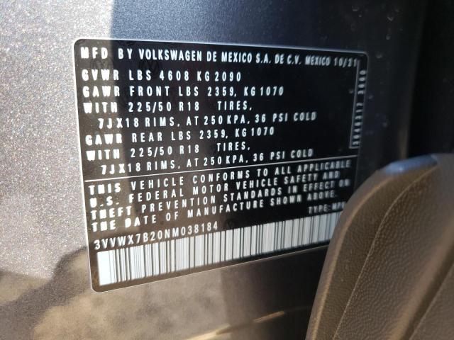 2022 VOLKSWAGEN TAOS SE 3VVWX7B20NM038184