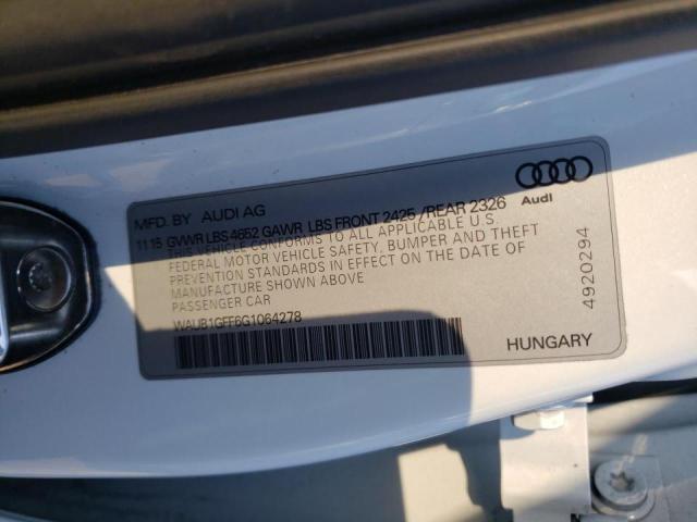 2016 AUDI S3 PREMIUM WAUB1GFF6G1064278