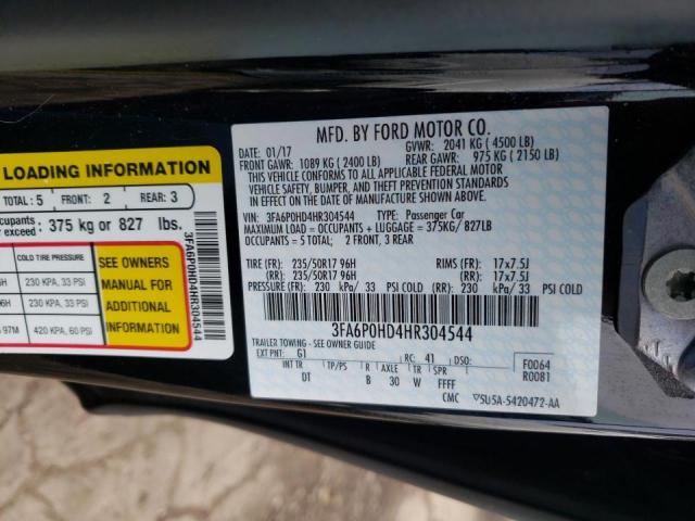 2017 FORD FUSION SE 3FA6P0HD4HR304544